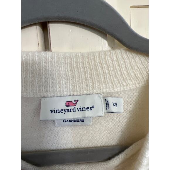 Vineyard Vines size XS cream & beige cashmere sweater - Picture 3 of 4
